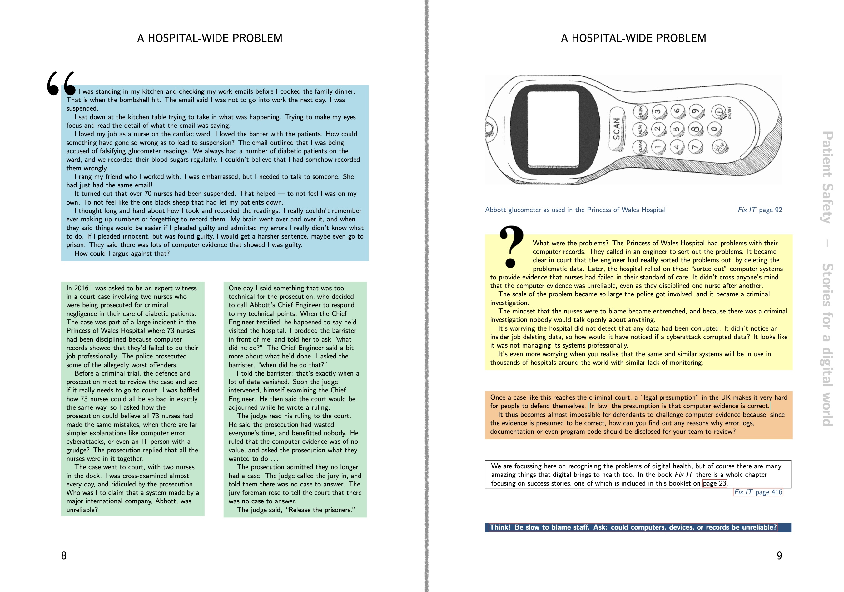 Picture of open booklet pages 8 and 9