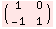 ( 1    0  )    -1   1